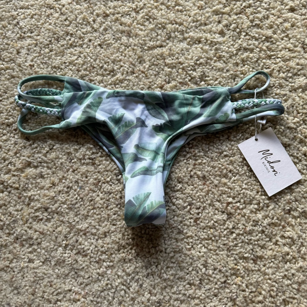 Midori Leaf Print Bikini Bottom